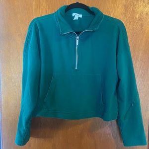 Green Crop Sweatshirt